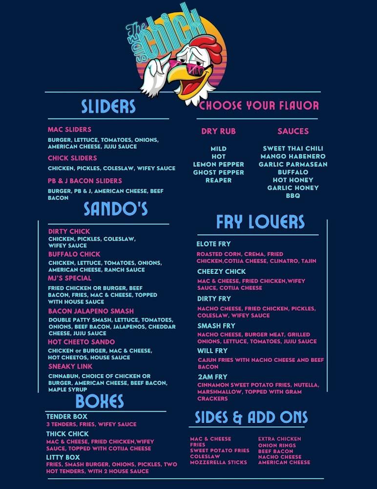 The Side Chick Menu image 1