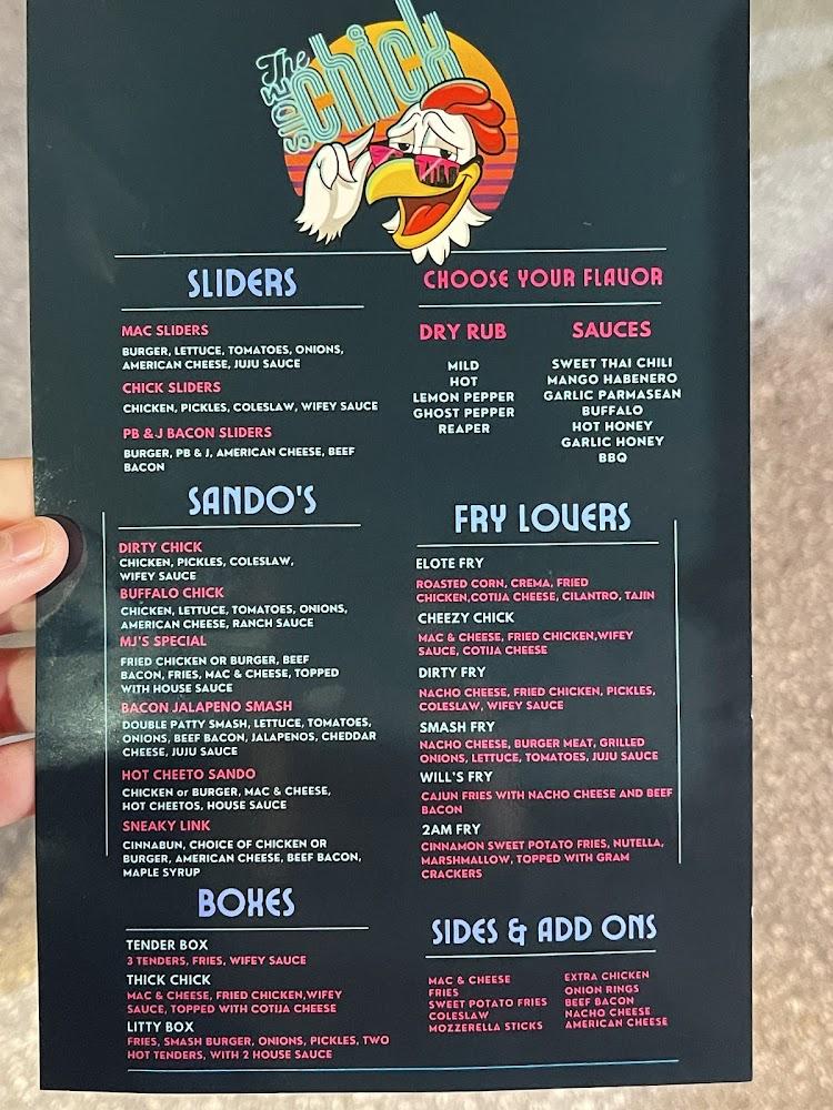 The Side Chick Menu image 2